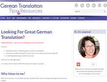 Tablet Screenshot of german-translation-tips-and-resources.com
